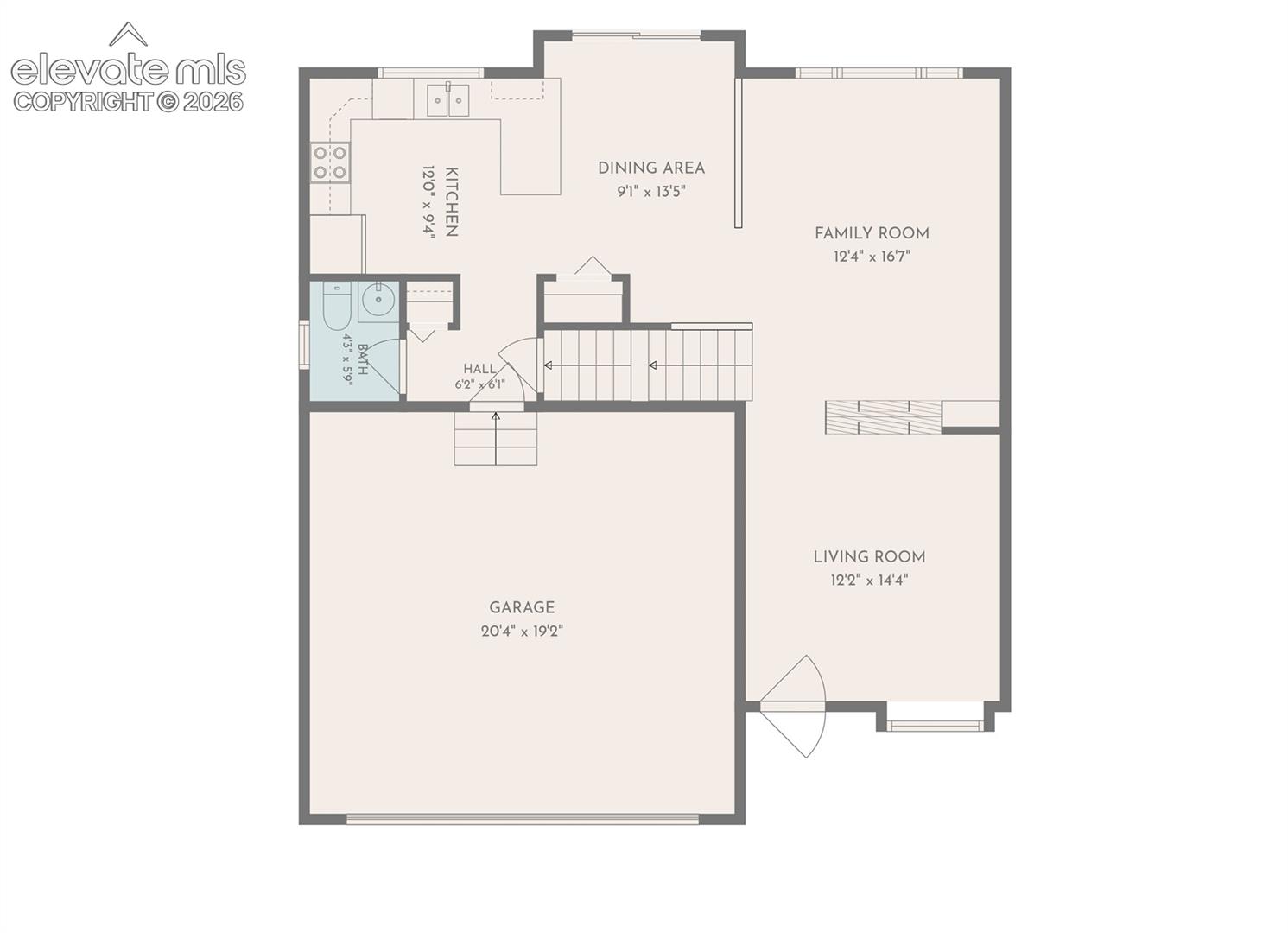 Main level floor plan