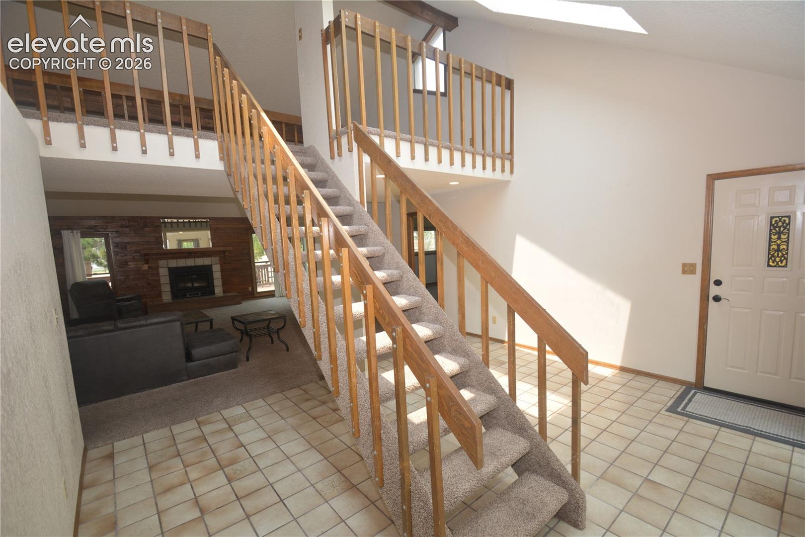 View of front door and entry way.  