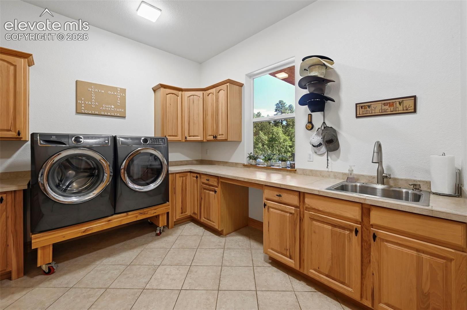 Extra storage in cabinets and counter top work space.
