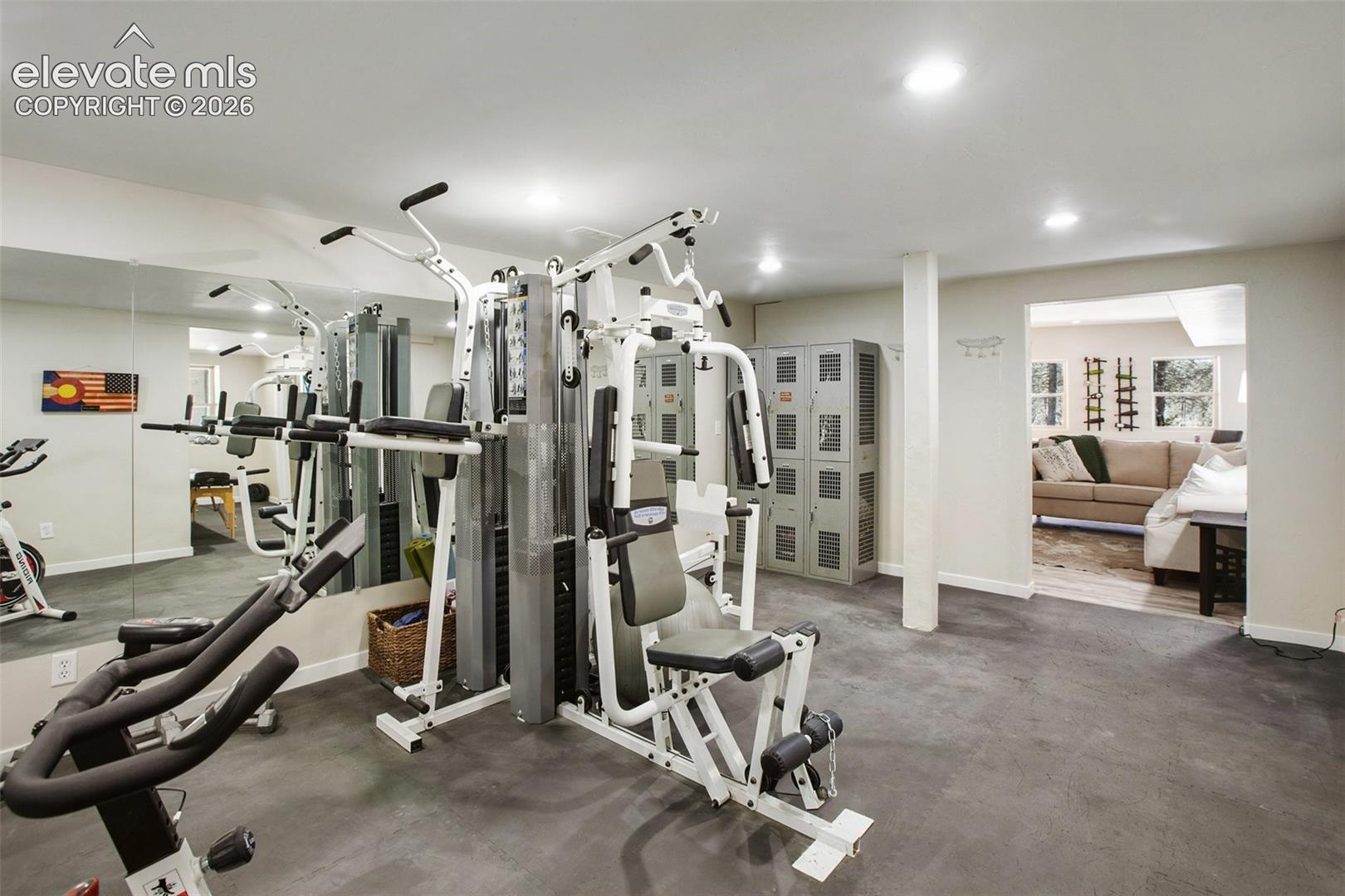 Lower level gym