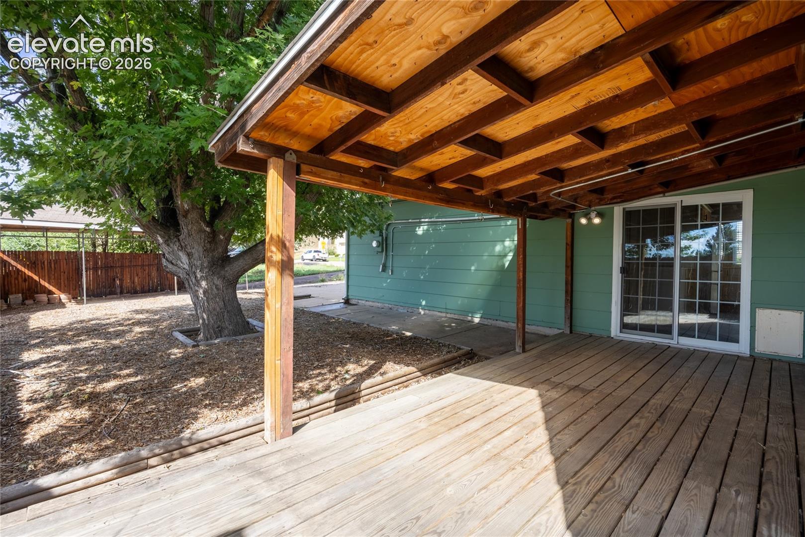 Large covered deck