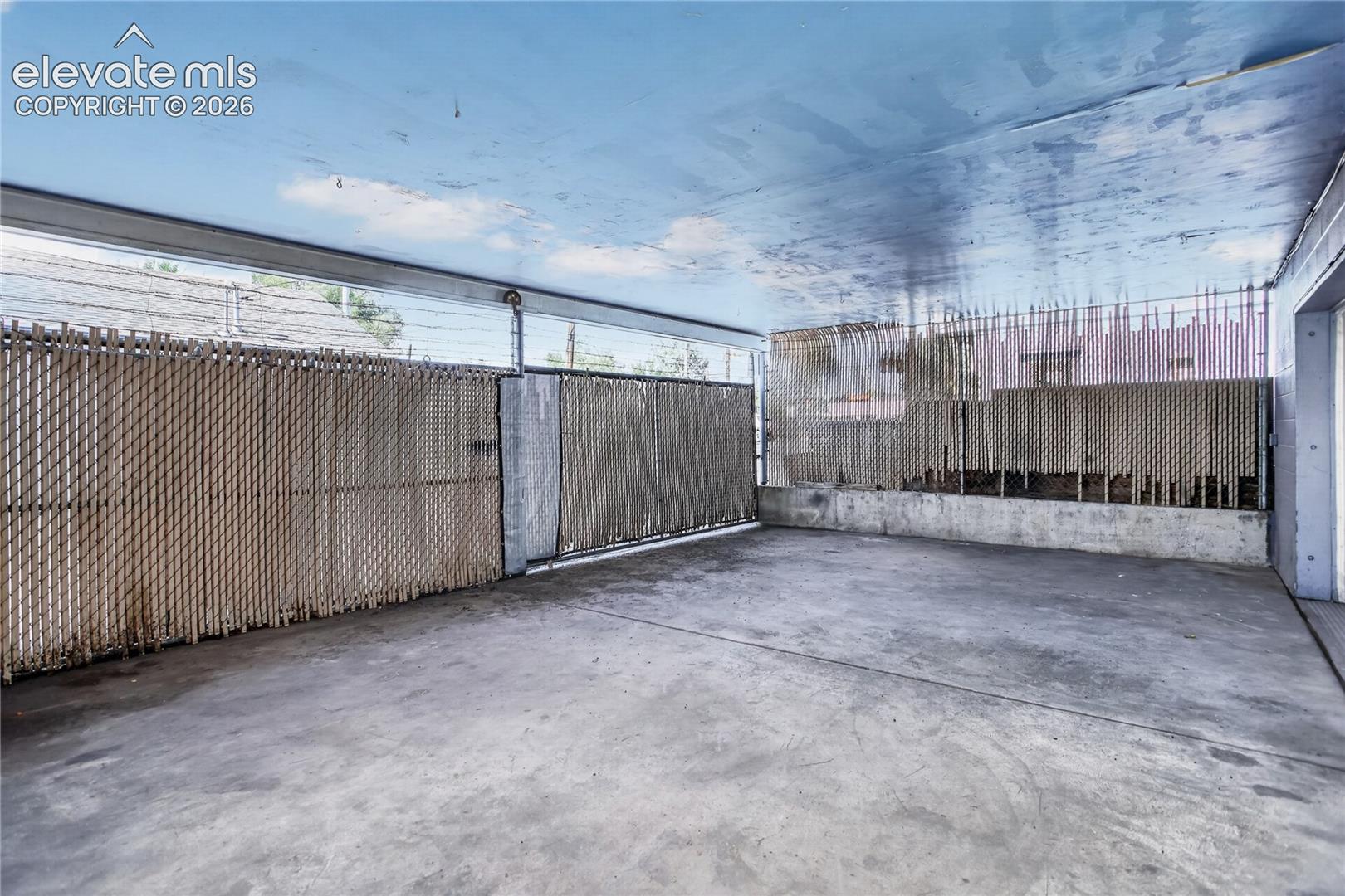 Covered patio area