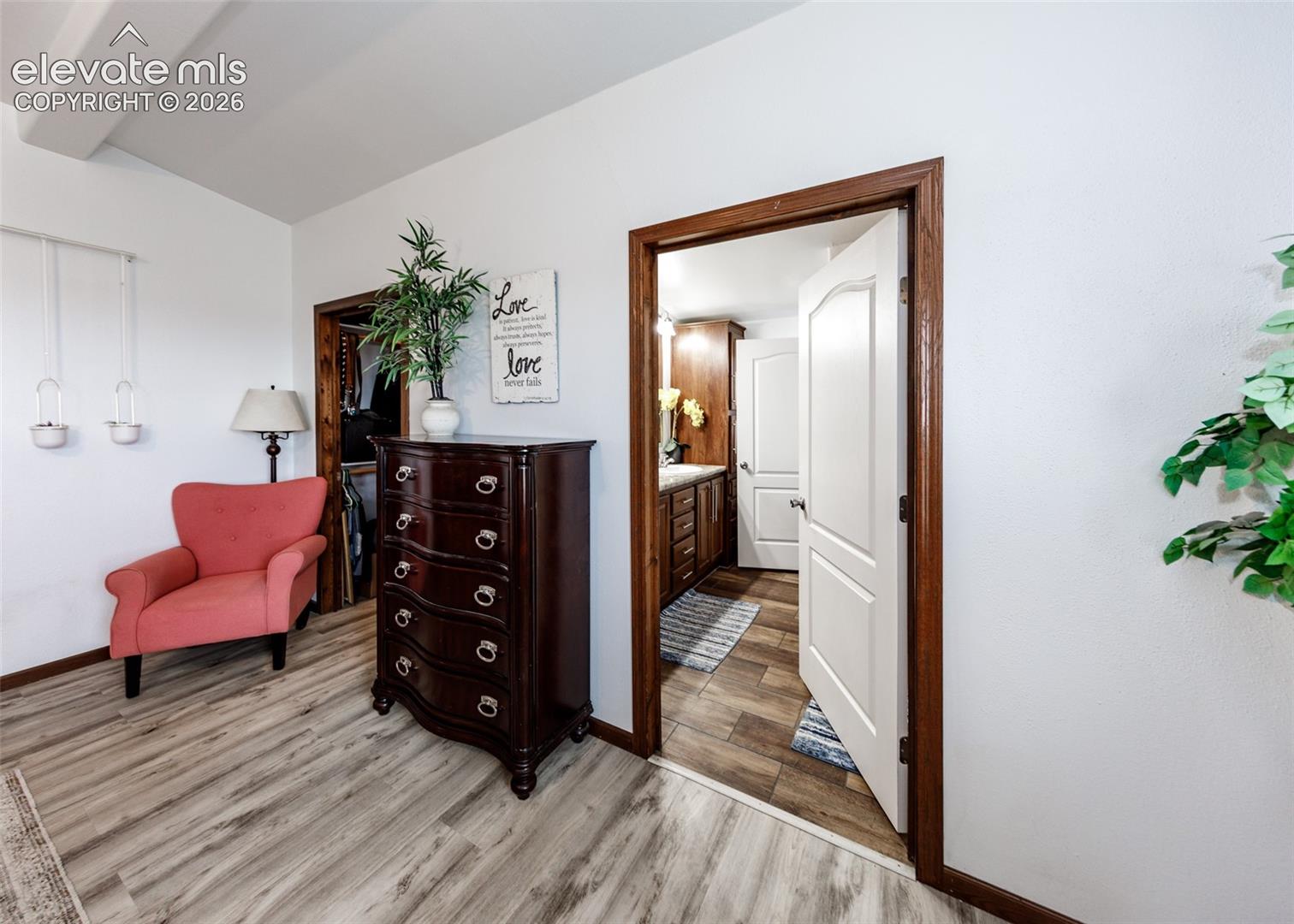 Master bedroom sitting area