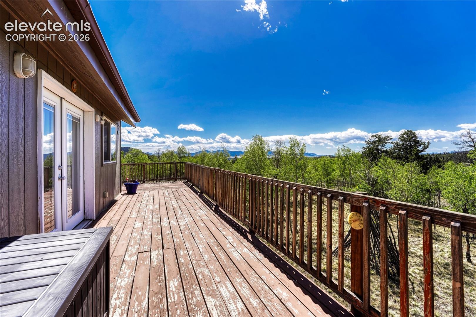 Wrap around porch with views