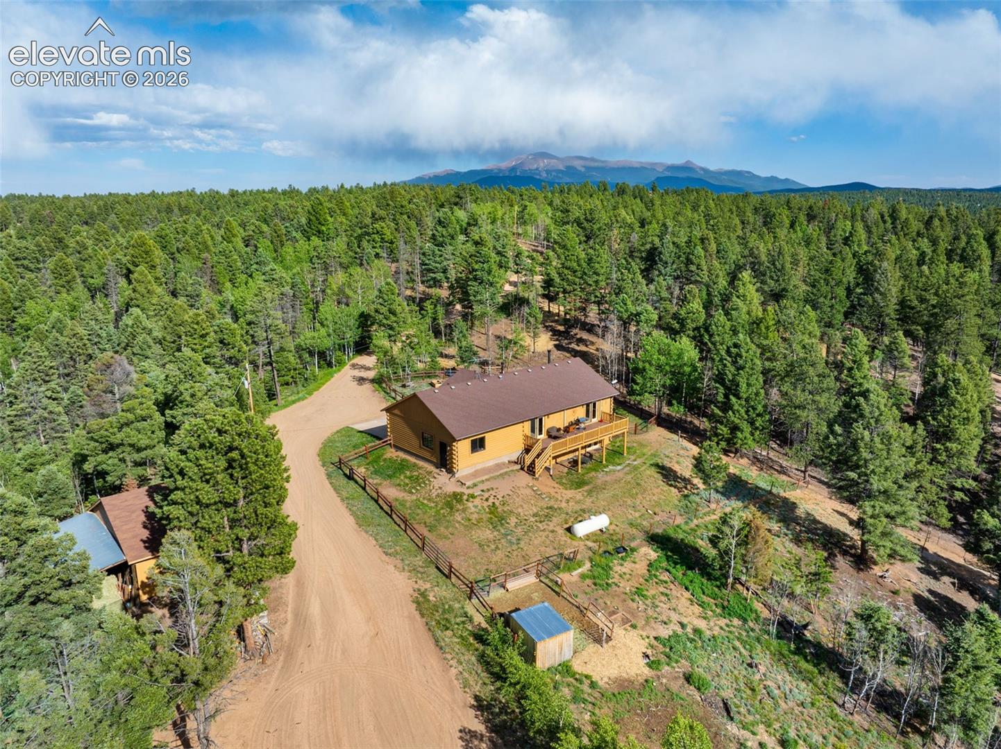 View from behind the property