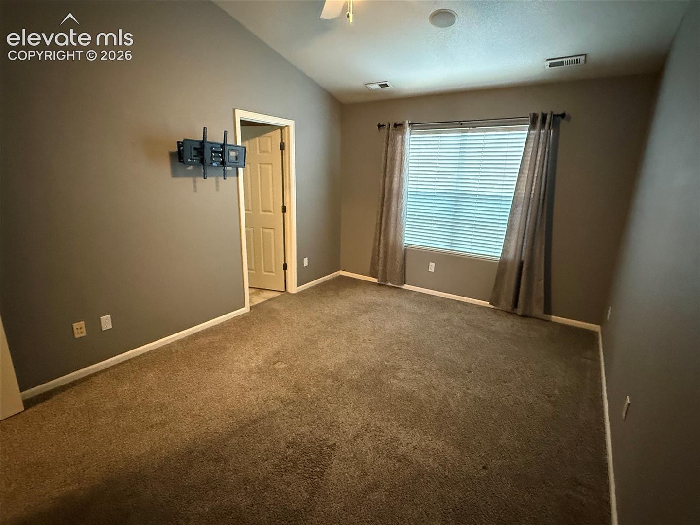 Primary Bedroom, vaulted ceiling with integrated lighting