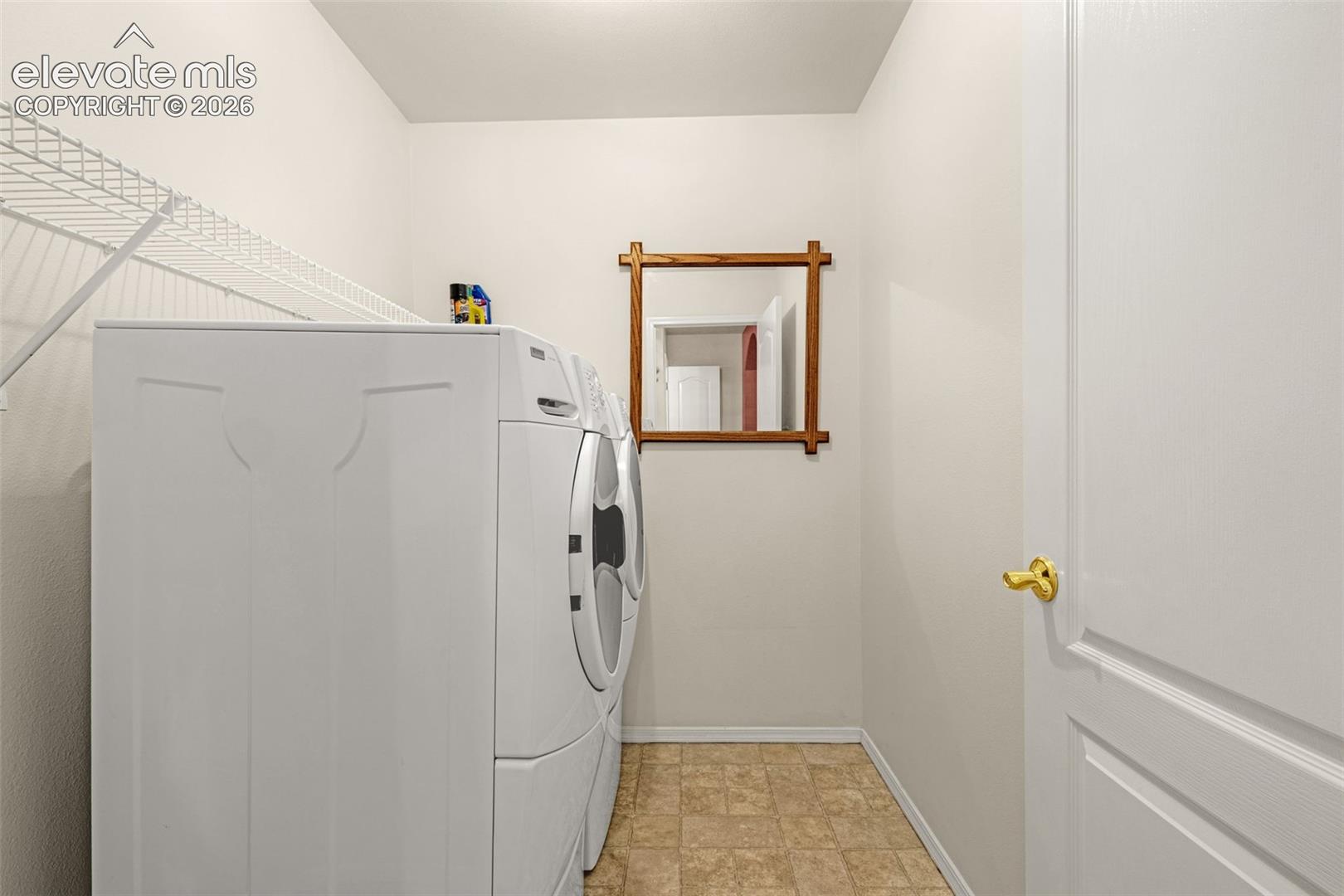 Dedicated laundry room on the main level