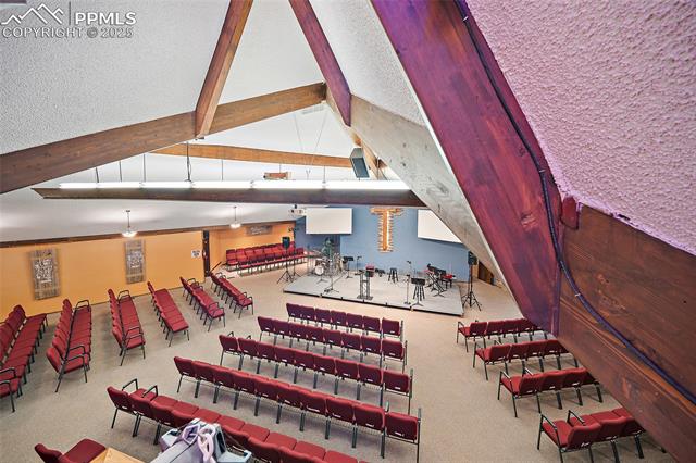 Distinctive sanctuary seats about 300