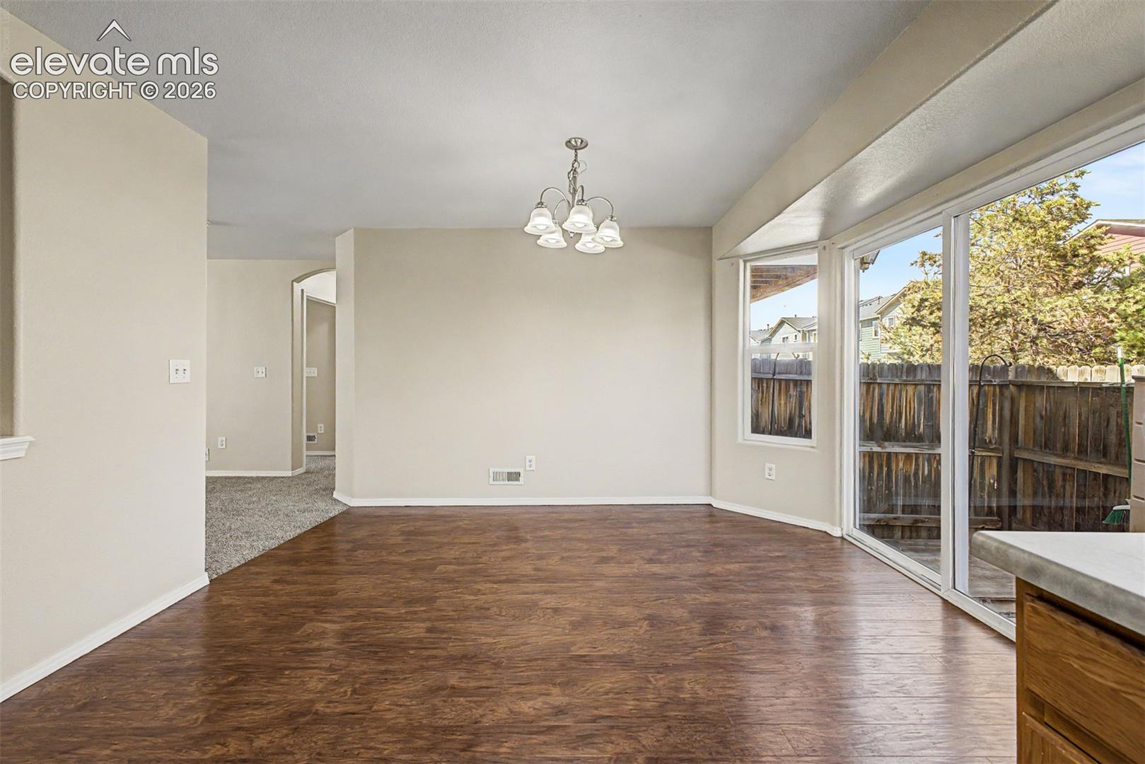 Large open kitchen/dining area