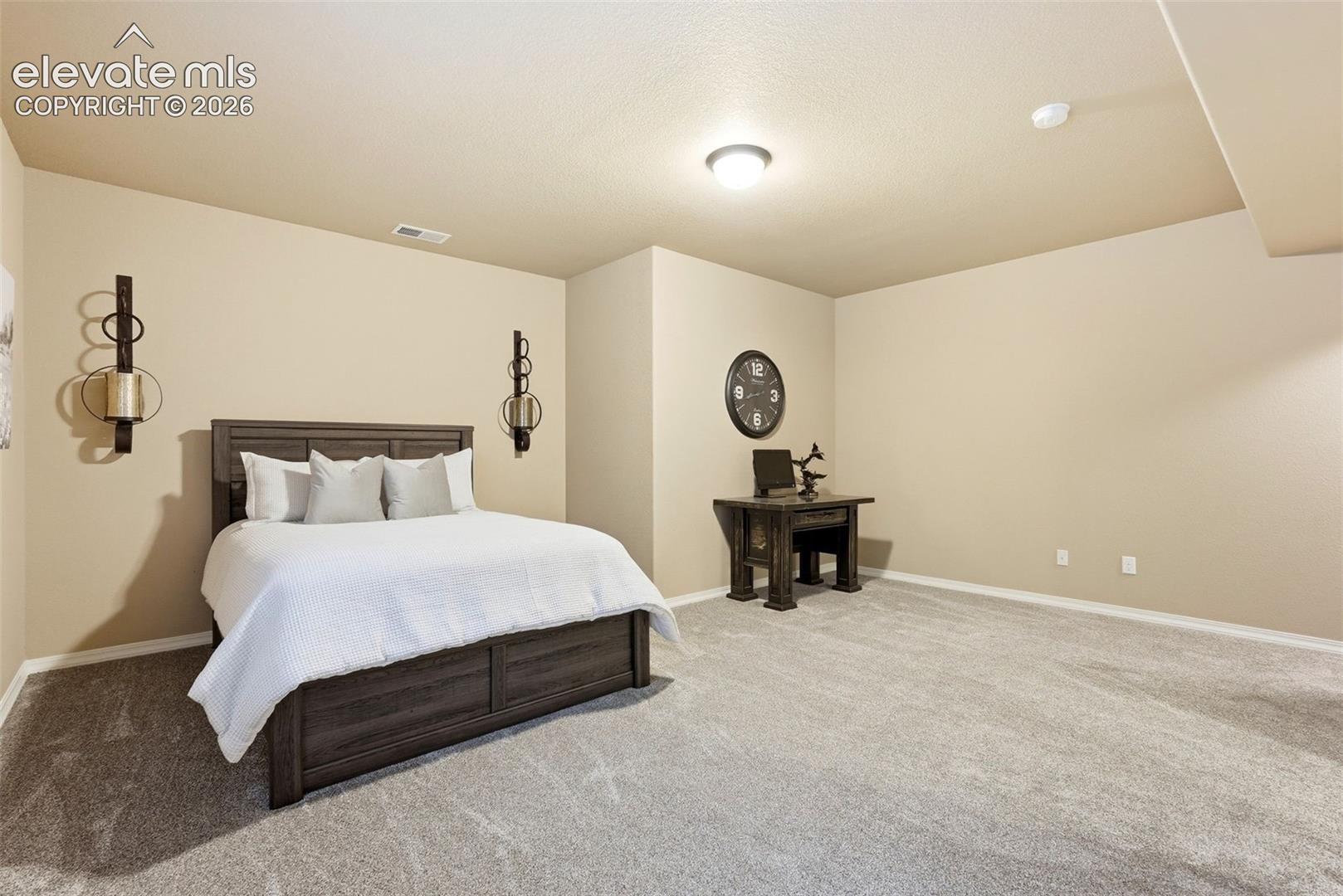 Huge bedroom in the basement with walk-in closet