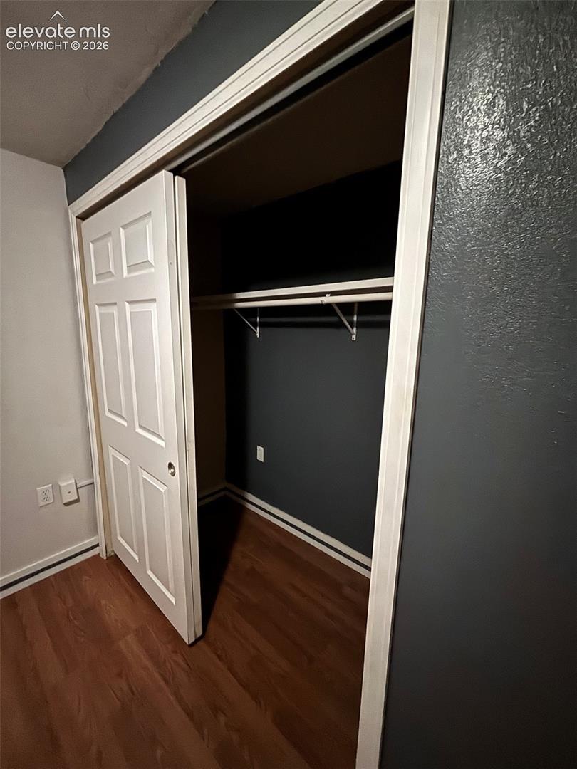 Closet in basement bedroom