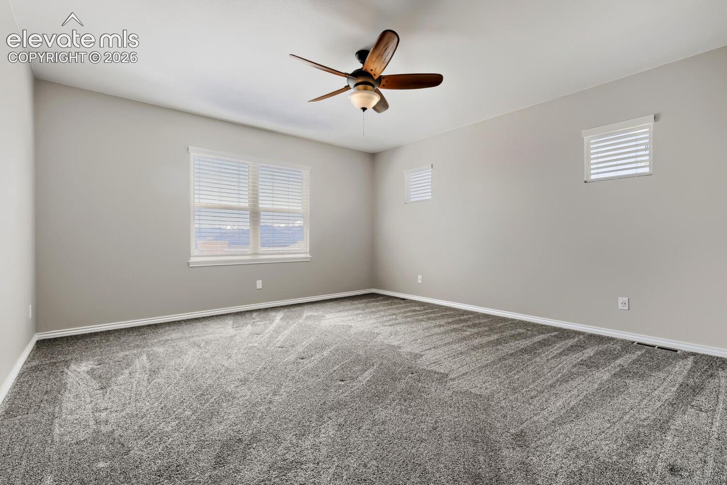 Primary bedroom with lux bath and huge closet.