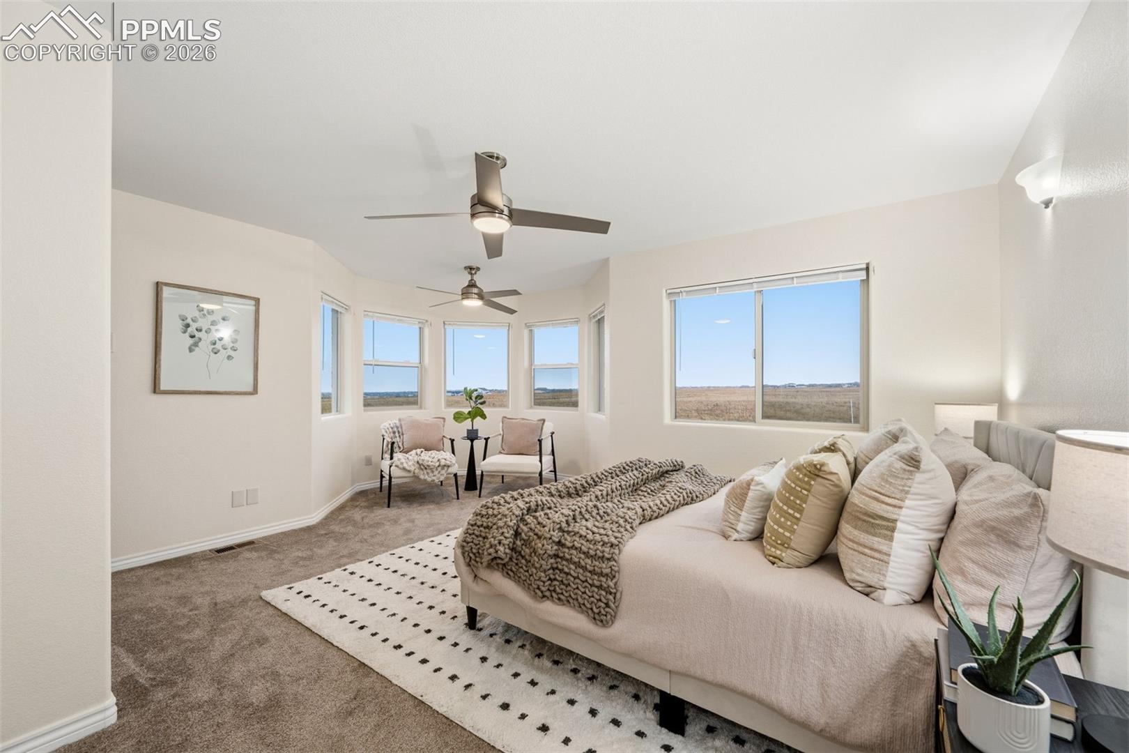 2nd bedroom upstairs with sitting area