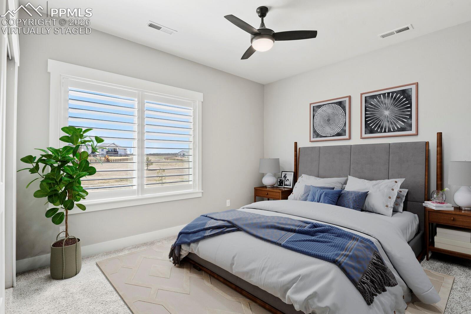 Upper Floor Bedroom. Virtually Staged