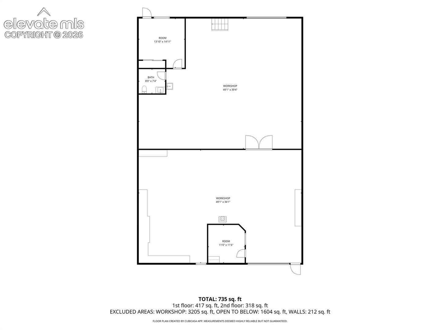 Floor plan: Flexible layout allows multiple work zones under one roof