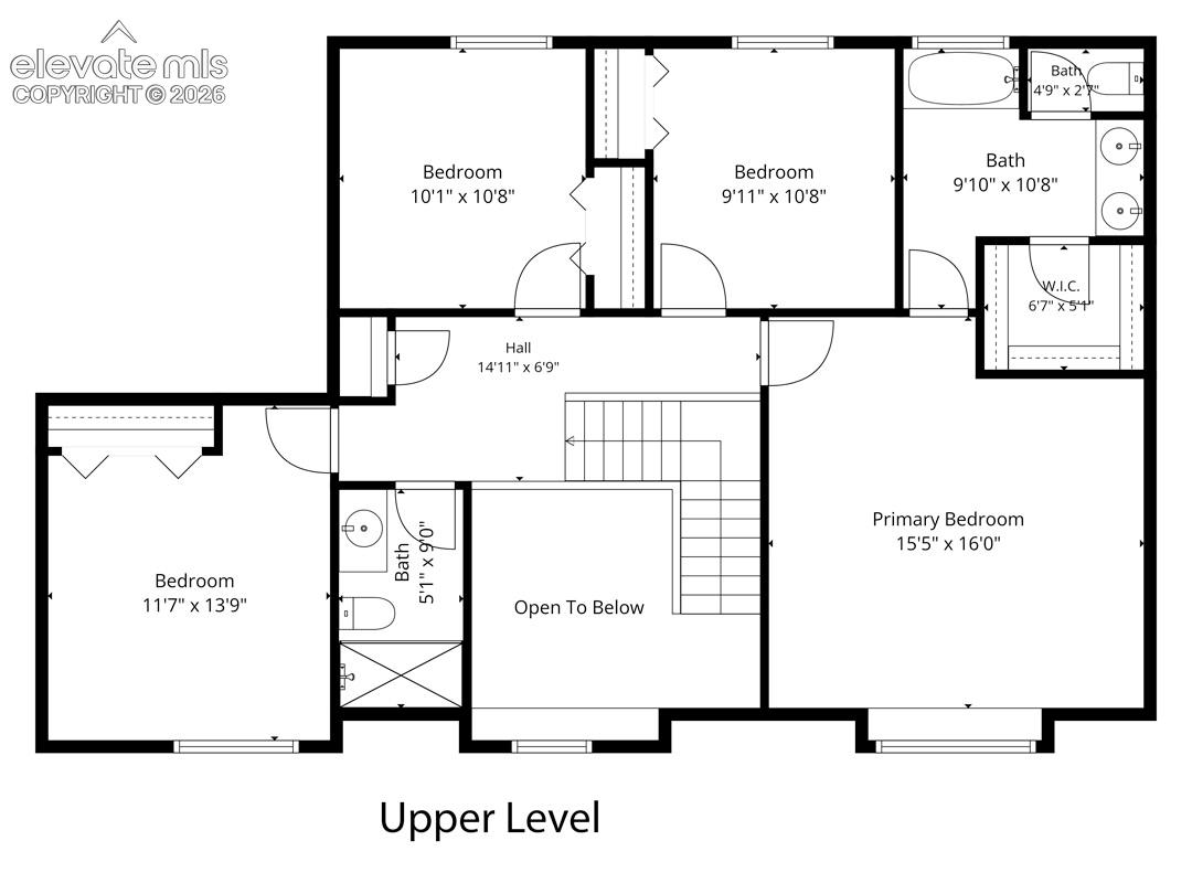 upstairs