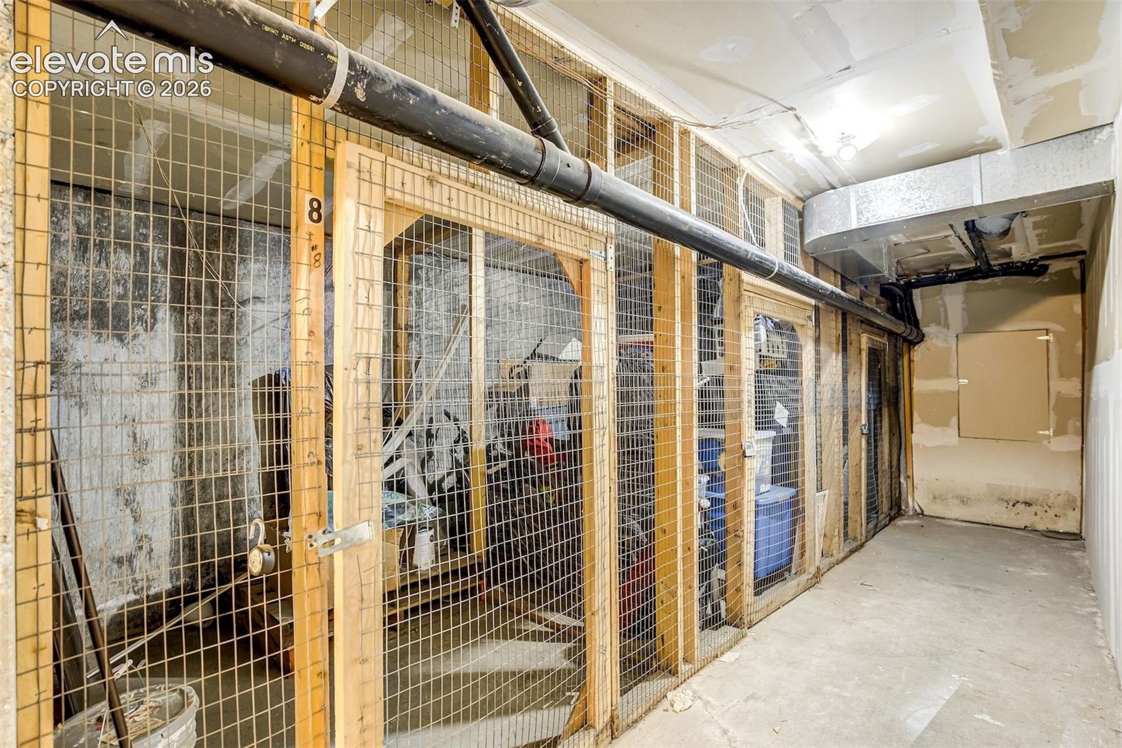 Locked Basement storage with secure area for each unit, as well as a larger room for communal open storage