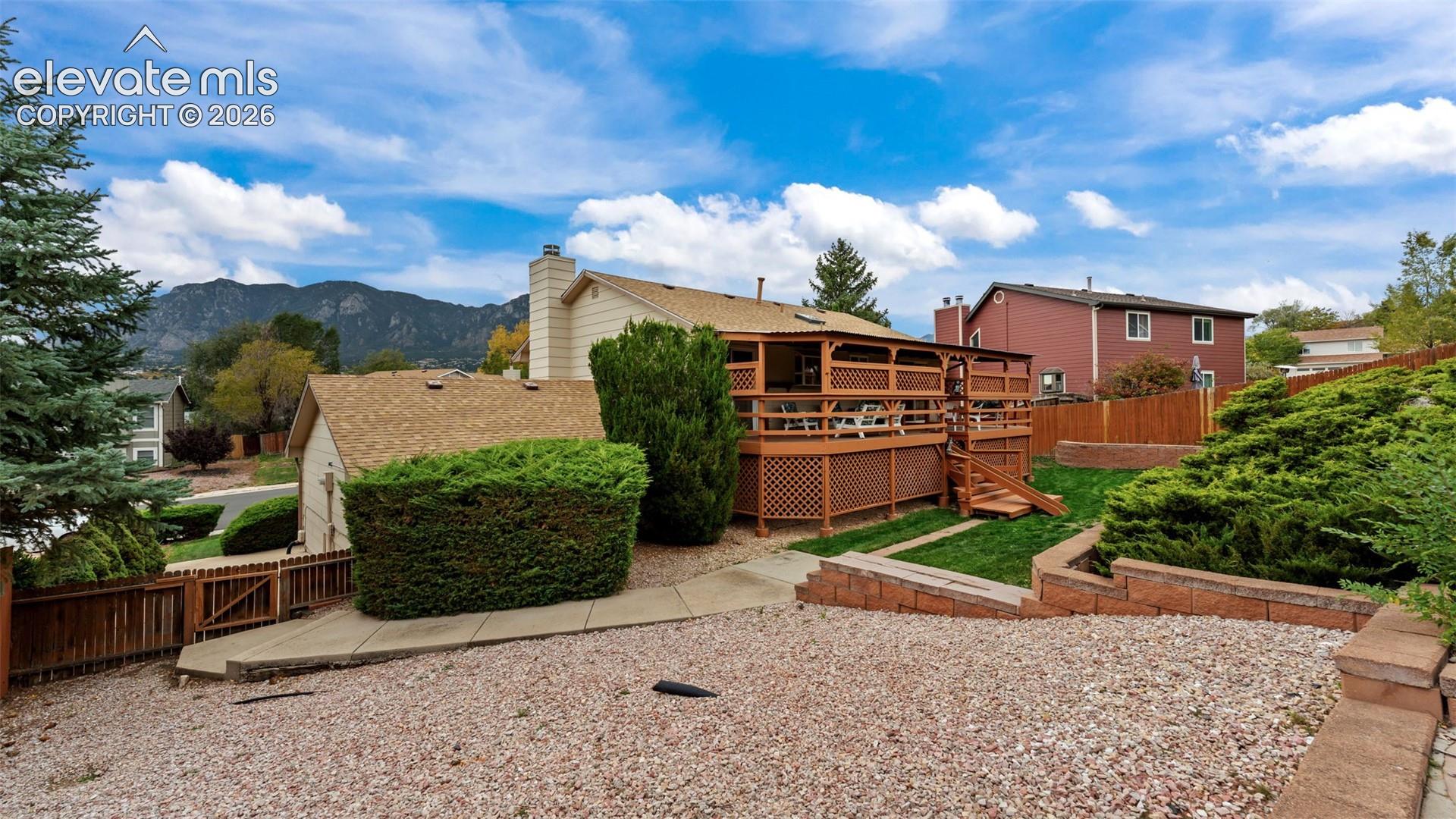 Large fenced yard