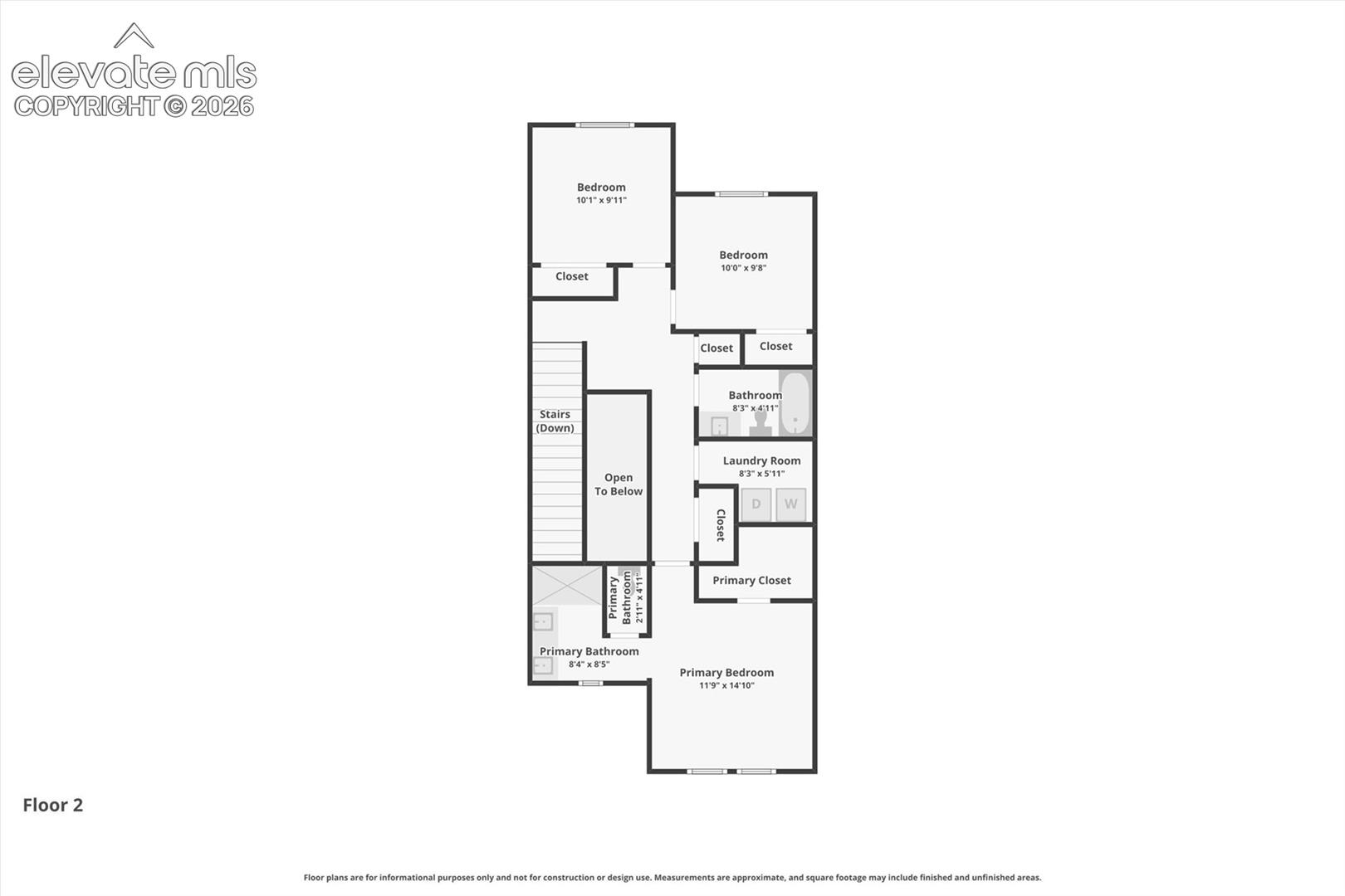 Upper level floorplan