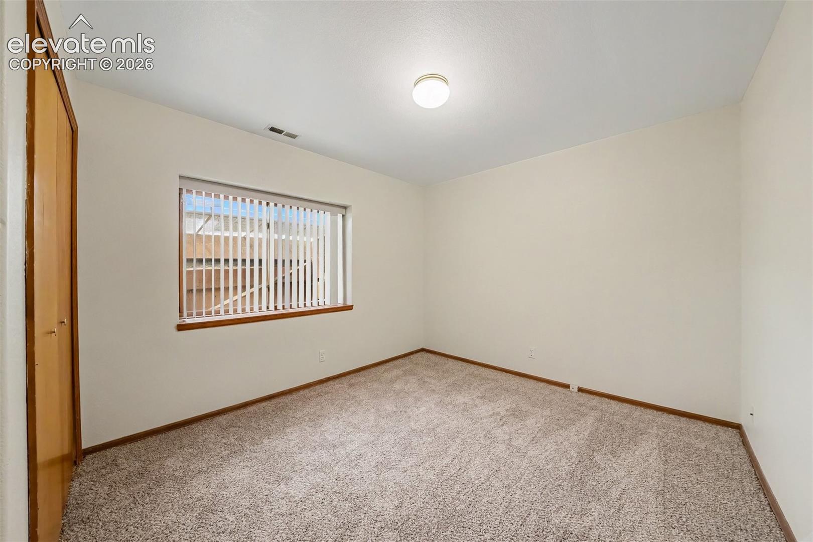 Additional basement bedroom with new carpeting