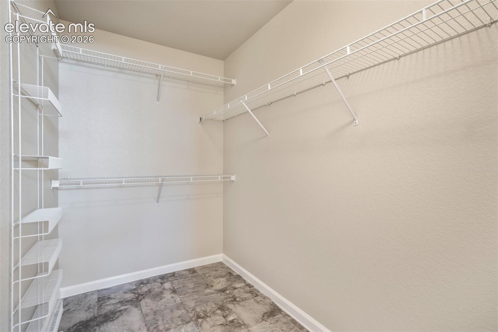 Walk-in closet. 