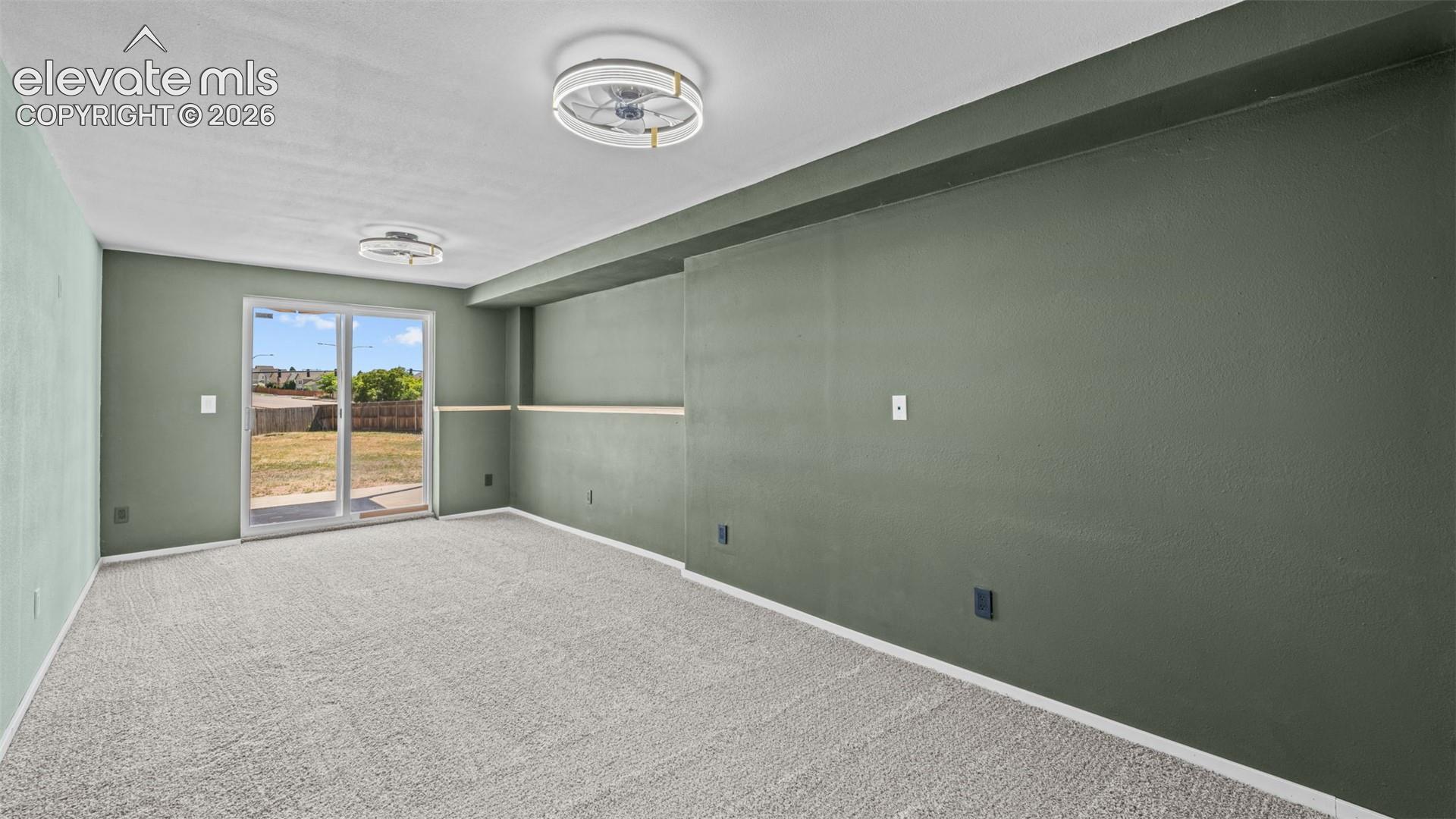 2nd family room in the basement with walk out to back yard