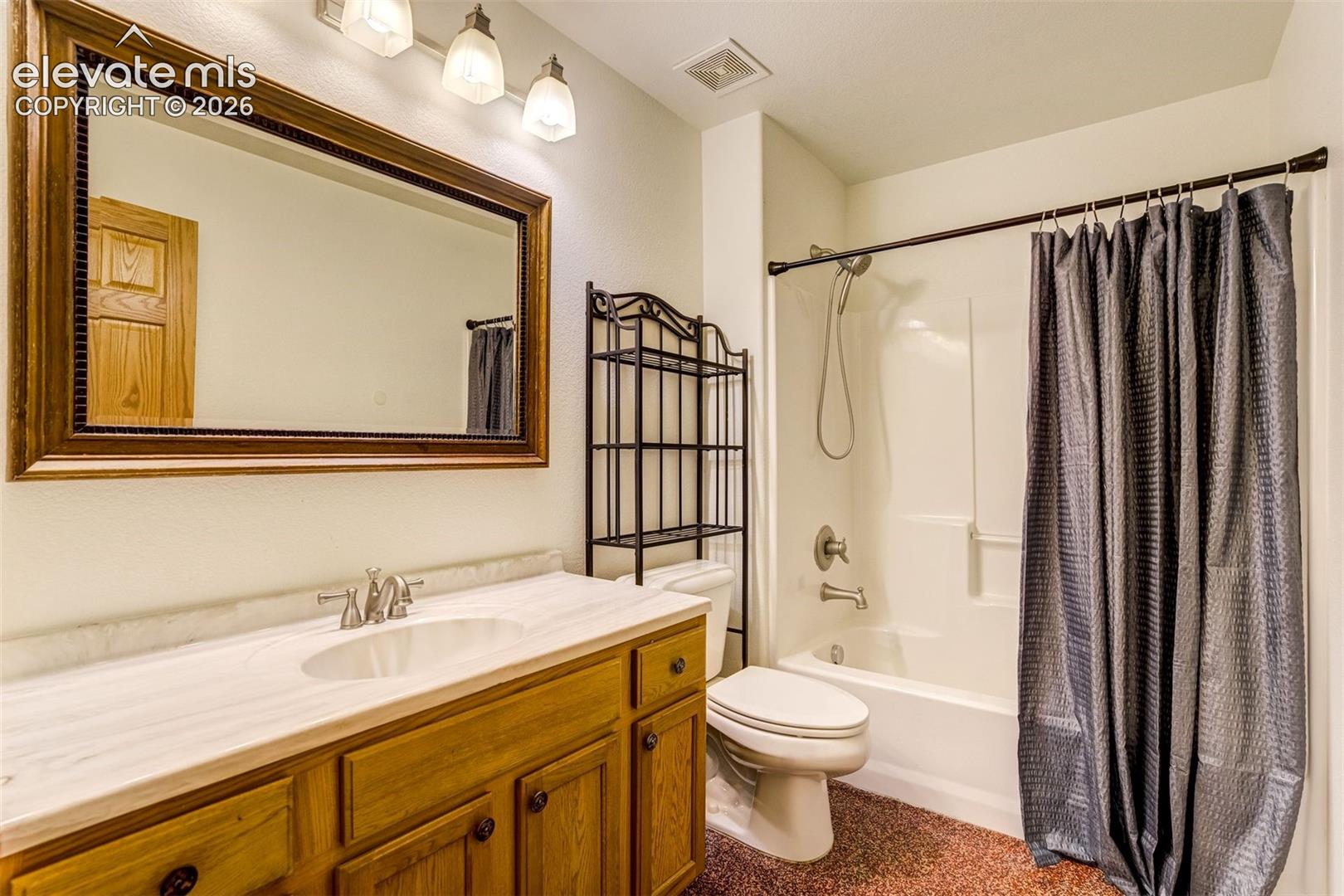 Full bathroom in the basement. 