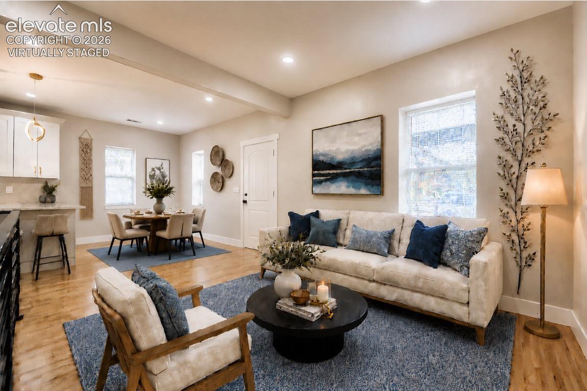Same view, but virtually staged.