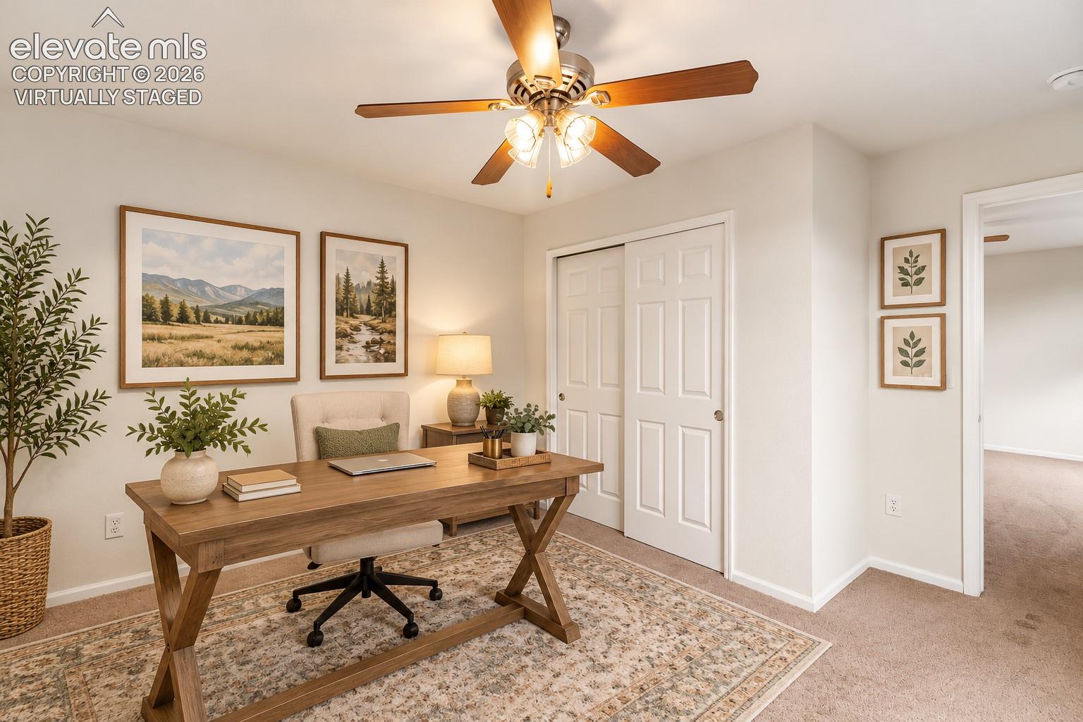 Bonus room off the primary suite could be used as 4th bedroom. Virtually Staged