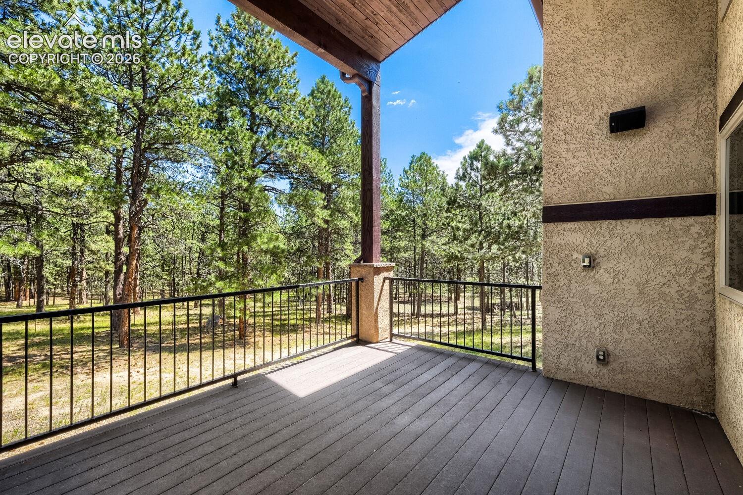 Covered deck off of living room