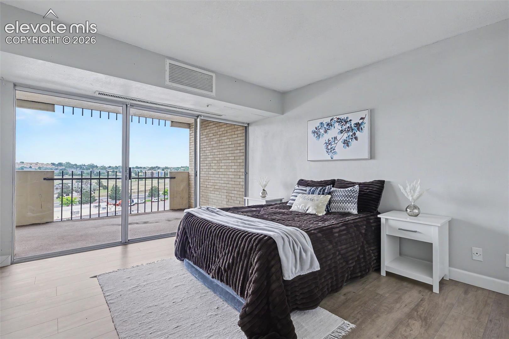 The covered balcony can also be accessed from the Bedroom!