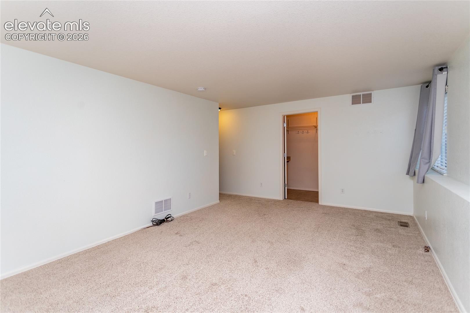 Family room looking into the laundry room