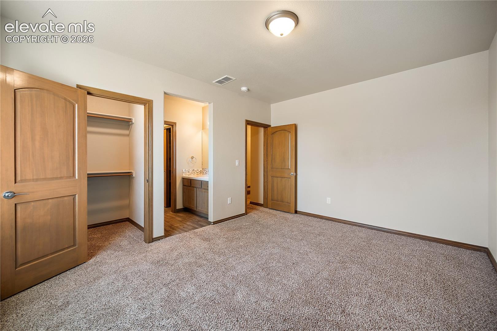 Basement bedroom with walk in closet and attached Jack n Jill bath.