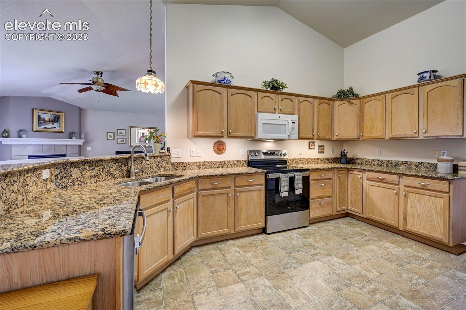 Oak Cabinetry in the kitchen.