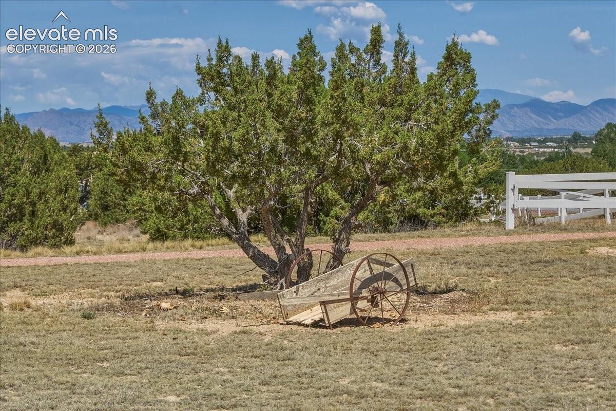 Mature native landscaping and rustic accents complement the property's country setting while enhancing its outdoor appeal.