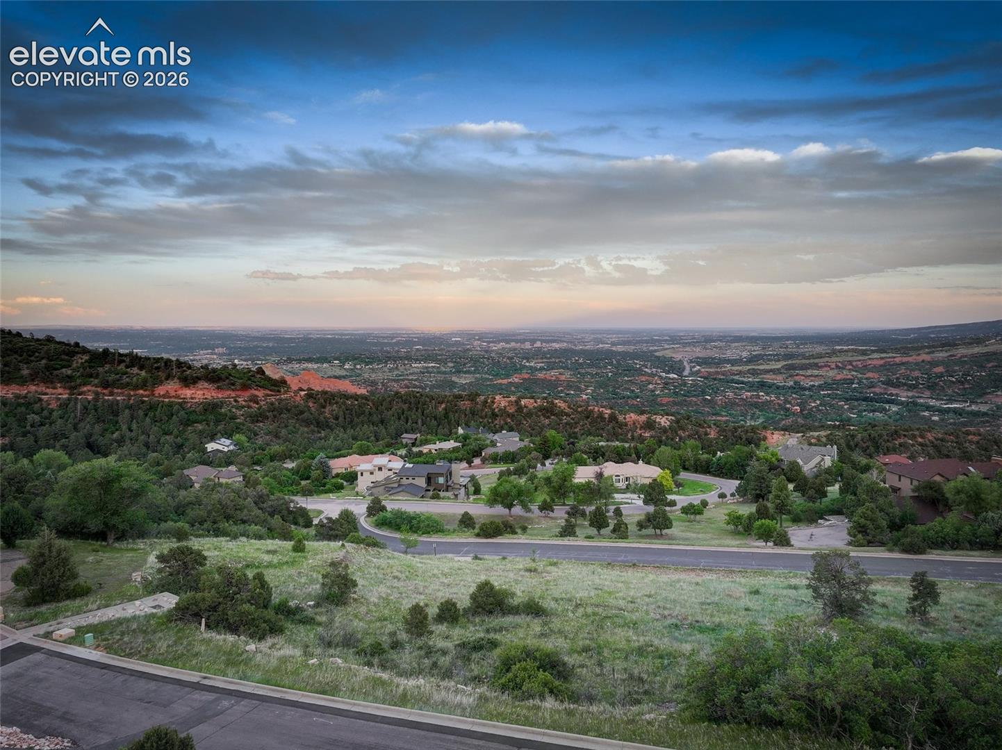 Views down the valley to Garden of the Gods