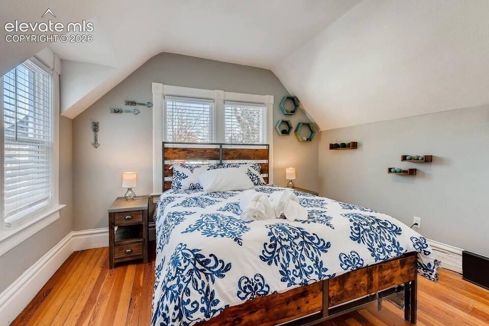 Second floor bedroom overlooks Bijou Street