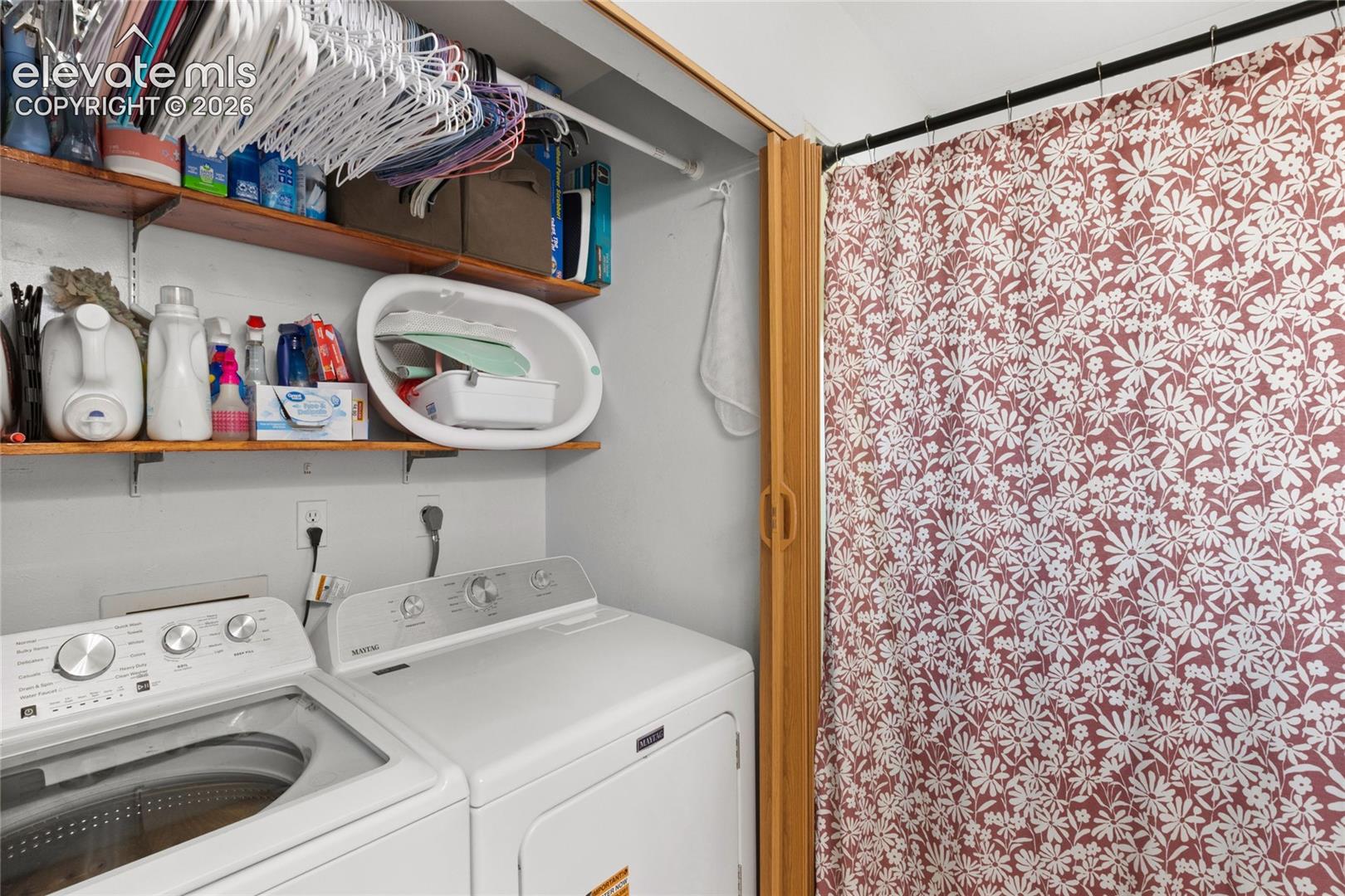 Laundry closet in bathroom