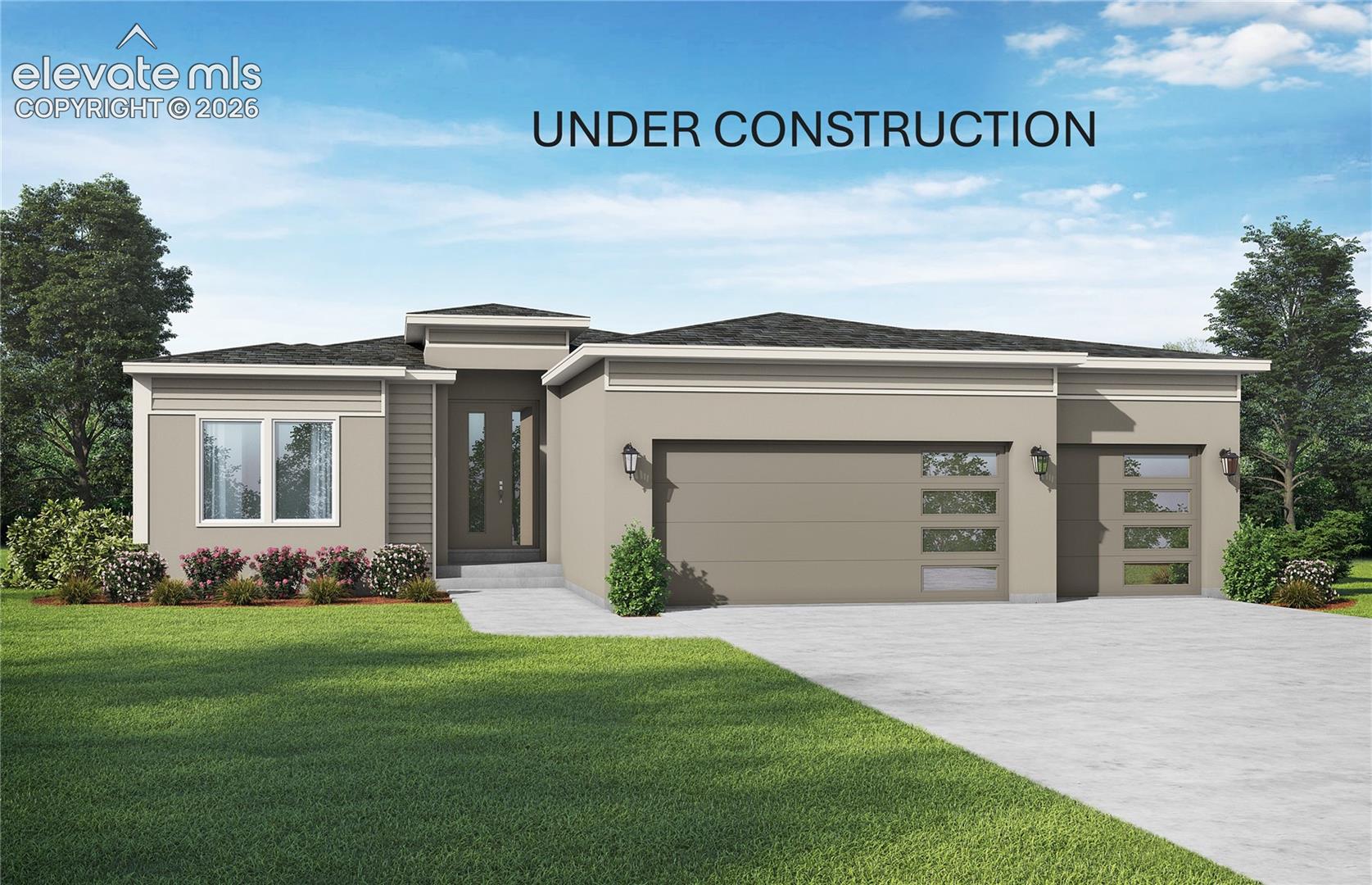 Beautiful open ranch plan with everything you need! This 5 bedroom, 4 bath, 3 car garage home with AC is under construction. The Chef’s kitchen features stainless steel appliances (gas range, hood, wall micro/oven combo), designer cabinets, island with pendant lights, walk in pantry and butler’s pantry, and gorgeous quartz countertops.  The stunning entry flows nicely into the formal dining and office/bedroom in the front and the kitchen is open to great room with fireplace, and dining nook with walk out covered patio.  The master suite has sitting area, walk in closet and adjacent bath. The laundry is on the main level and connects to master.  The finished basement with 9 ft ceilings has 3 bedrooms and 2 full bath, and a large rec room with wet bar rough in.  The ample windows and light in this home make it bright, open and airy! This home was designed for performance and energy efficiency and will receive a HERS score once complete. As a result, you should see savings on your utility bills. Schedule your appointment for viewing today!PLEASE NOTE:  Photos and videos are of different home/ same floor plan and finishes may vary.