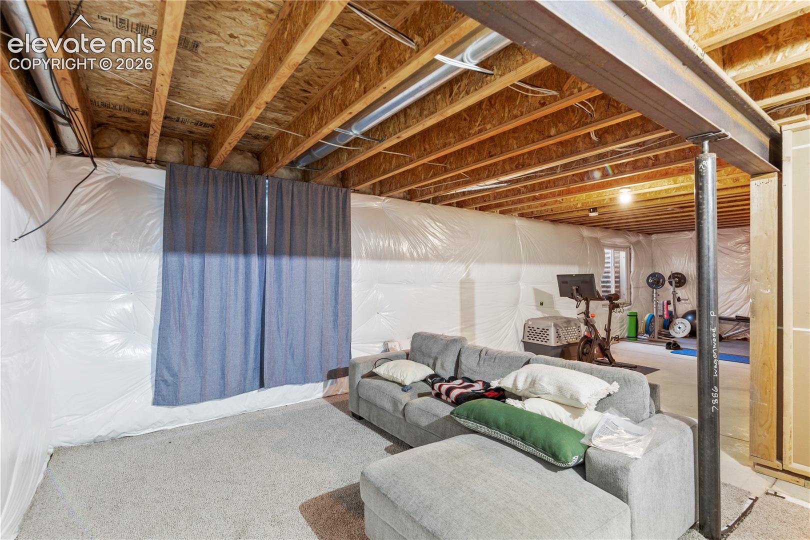 Tons of storage in the unfinished basement