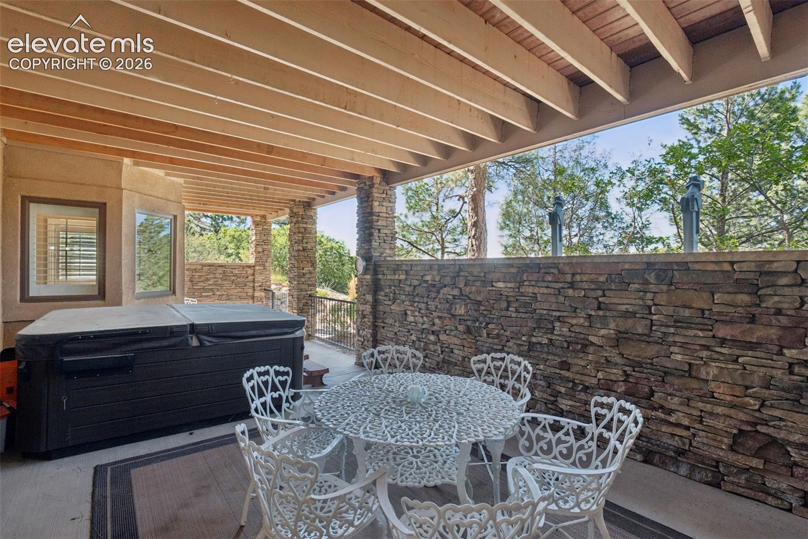 Lower level with hot tub