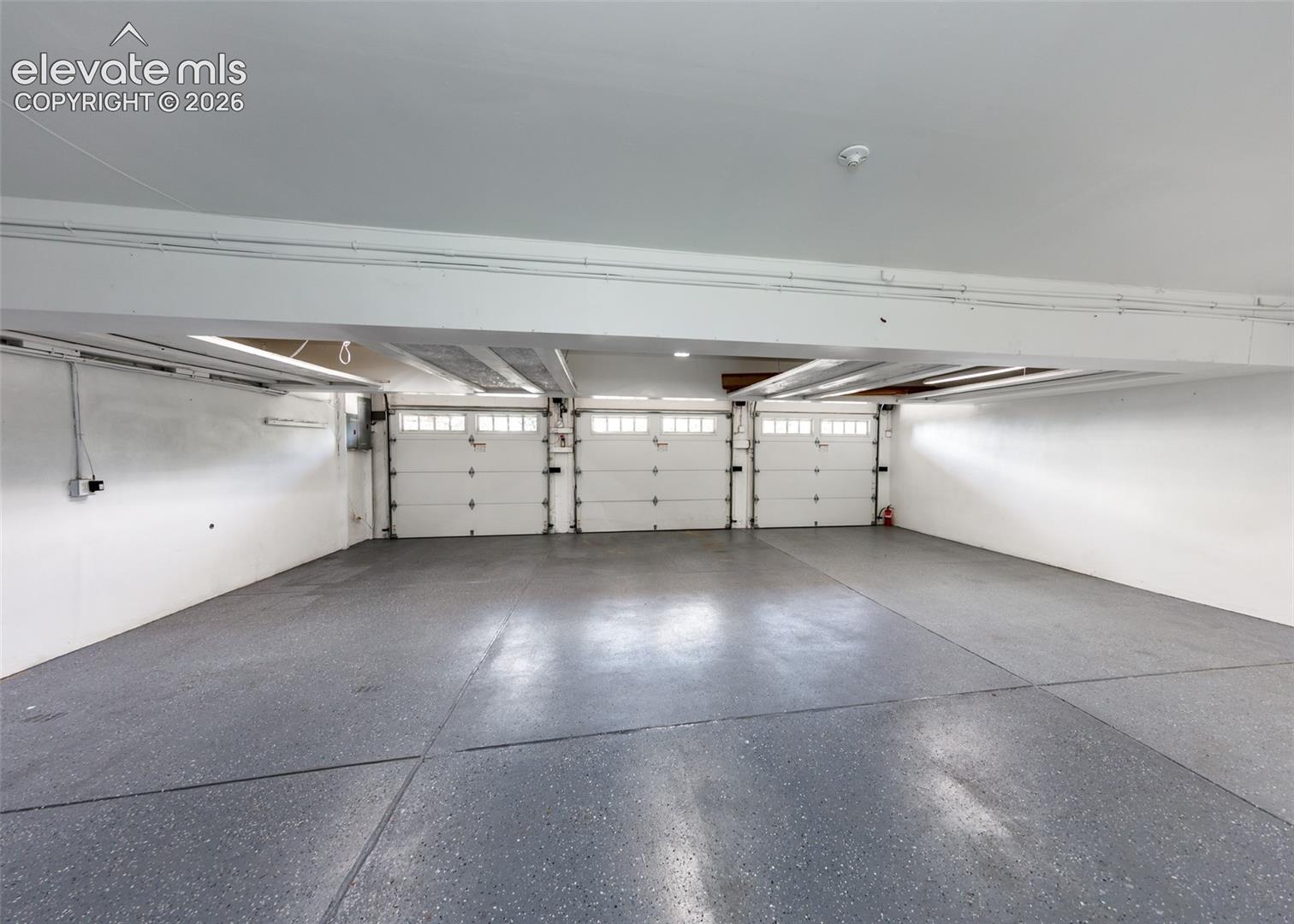 Oversized 3 car garage with a home vacuum system