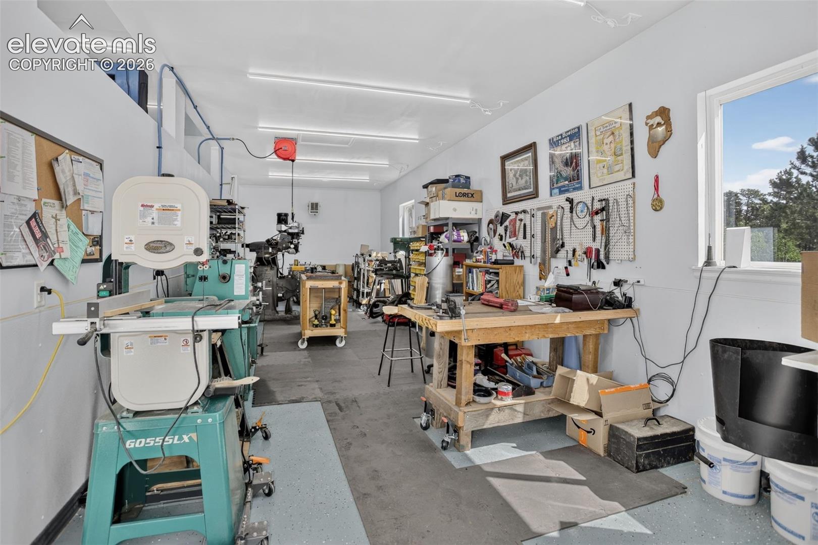 Workshop interior fully finished.