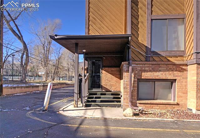 Side entry to the condo complex