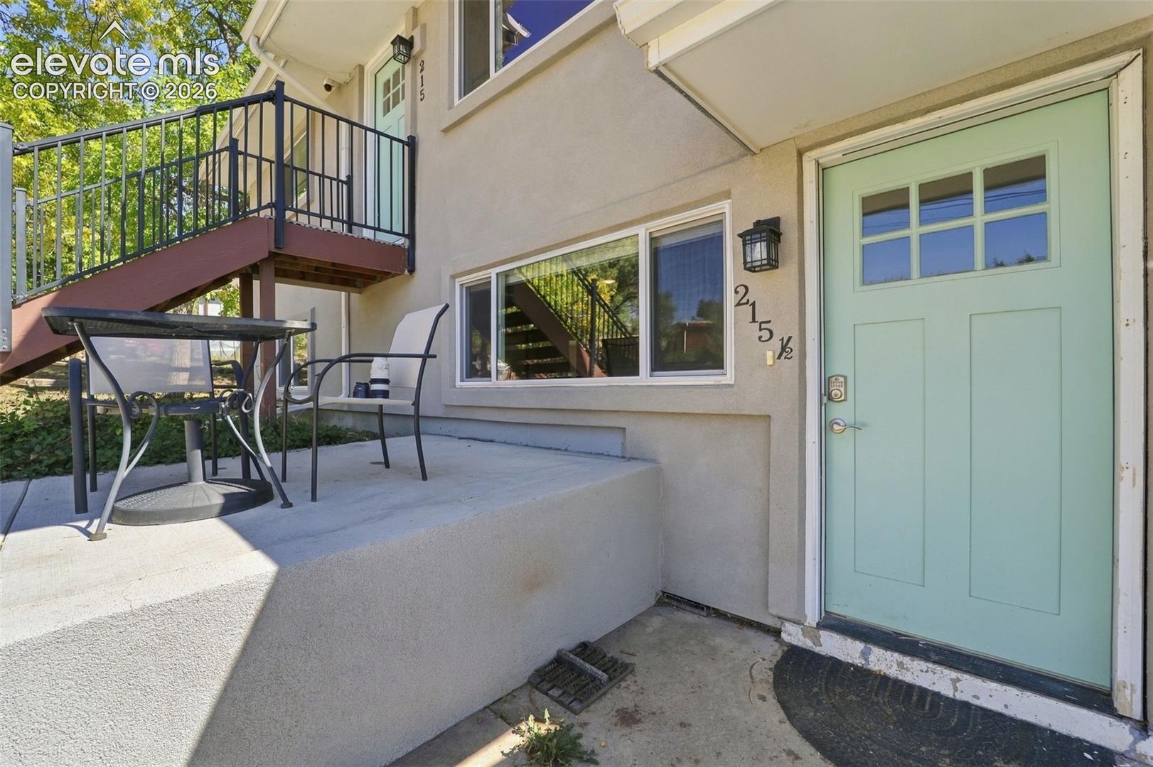 Entrance to lower level unit. 