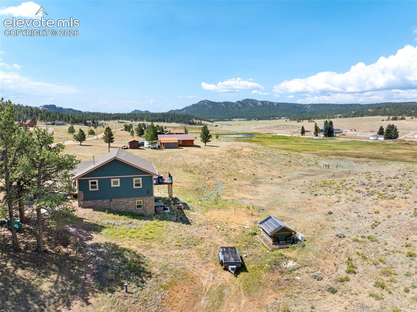 Peaceful setting with wide-open views in every direction.