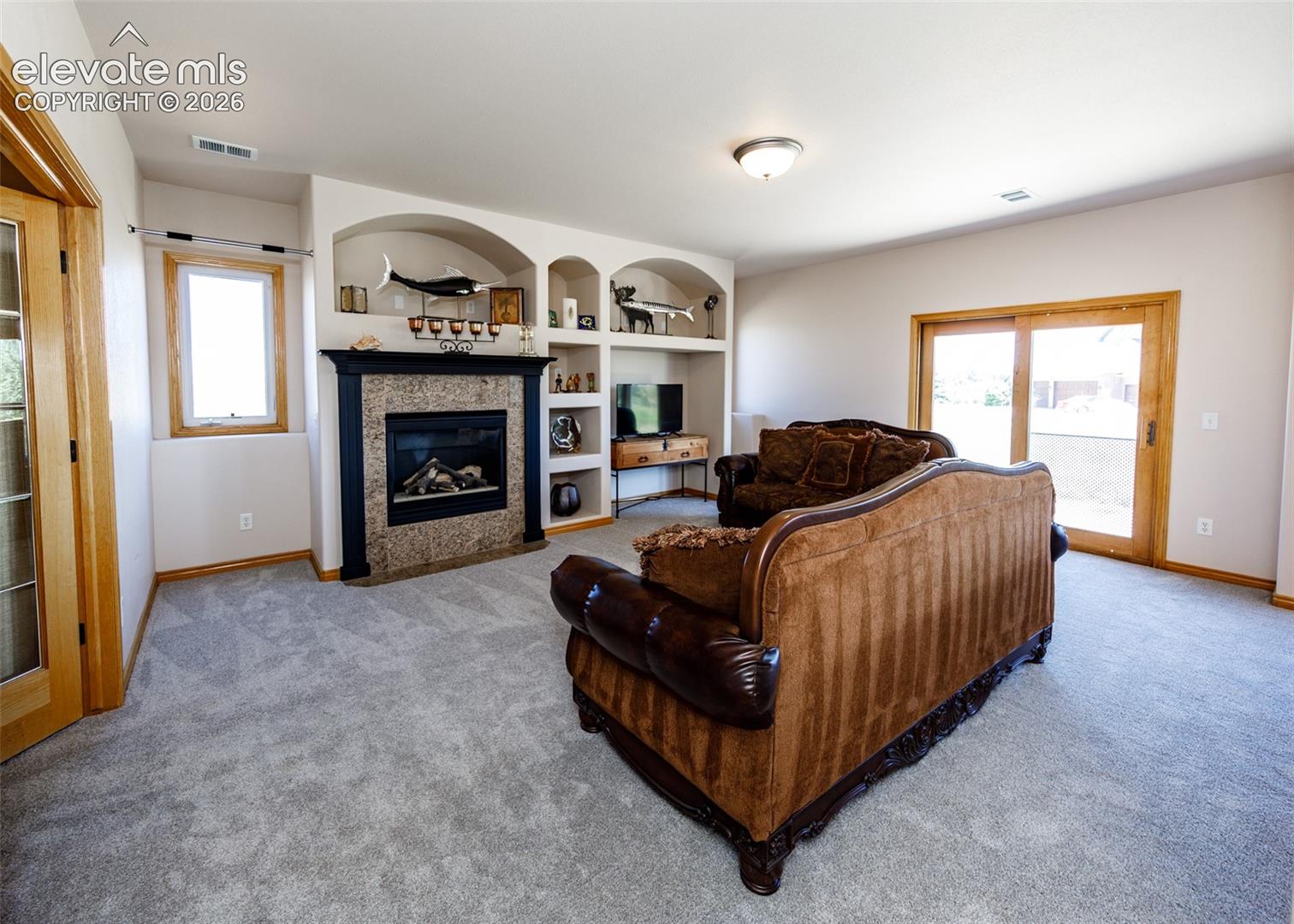 Family Room with walkout