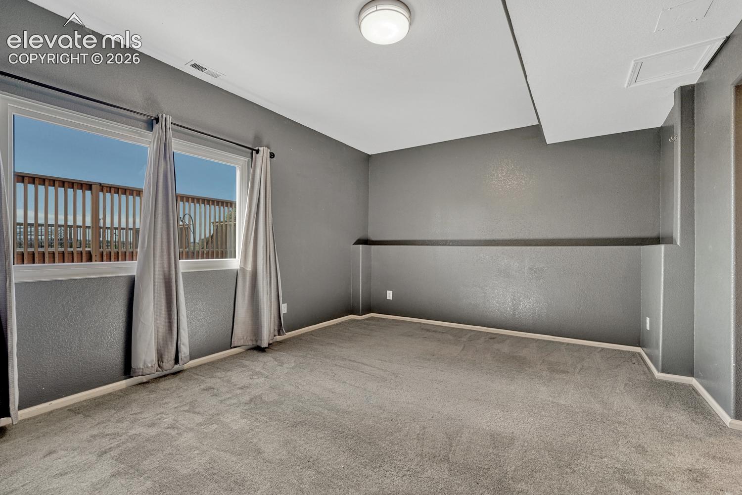 Basement bedroom with Jack & Jill bathroom