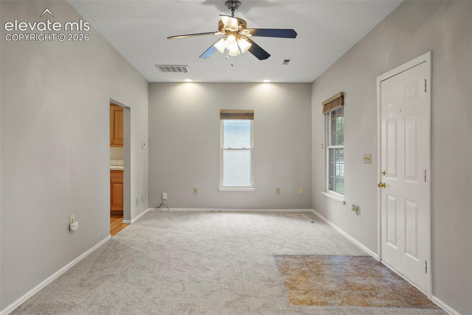 Living Room- new carpet and paint! 