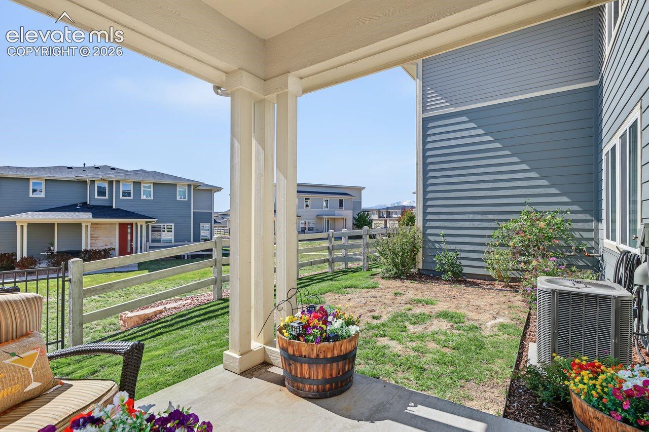 View from back covered patio. 